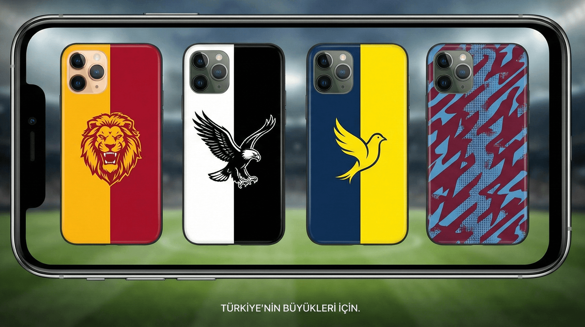 Taraftara özel Galatasaray, Fenerbahçe, Beşiktaş temalı telefon kapakları