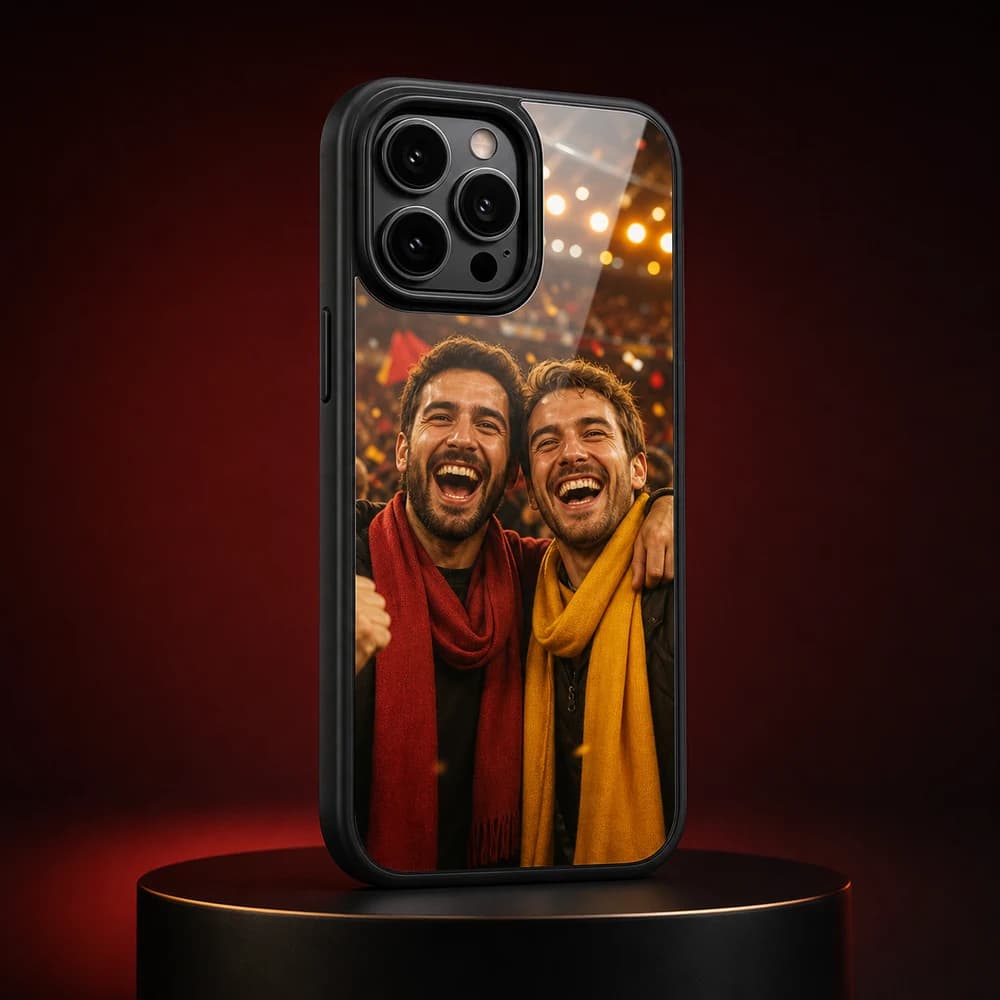 Kendi Fotoğrafını Yükle için siyah kenarlı parlak baskılı telefon örneği