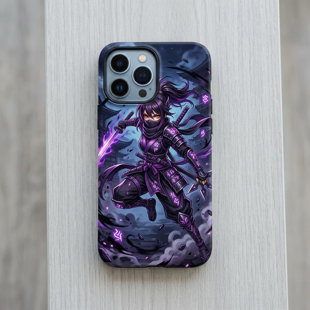 Shadow Ronin anime telefon kılıfı örneği