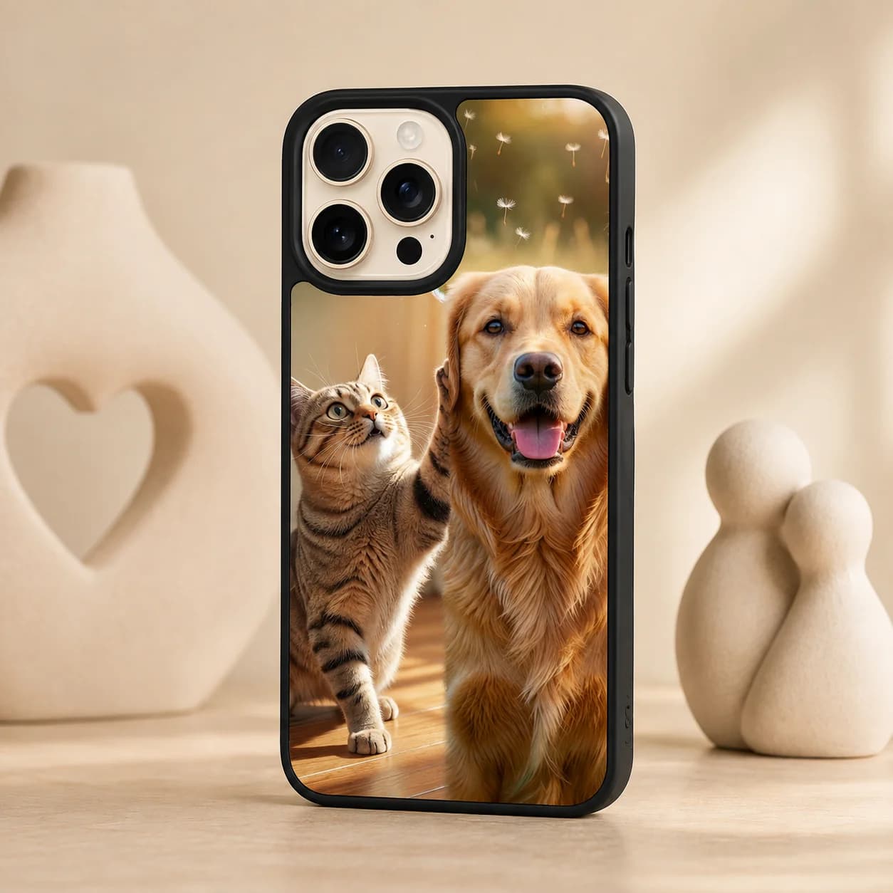 Kedi ve Köpek Birlikte tasarım örneği