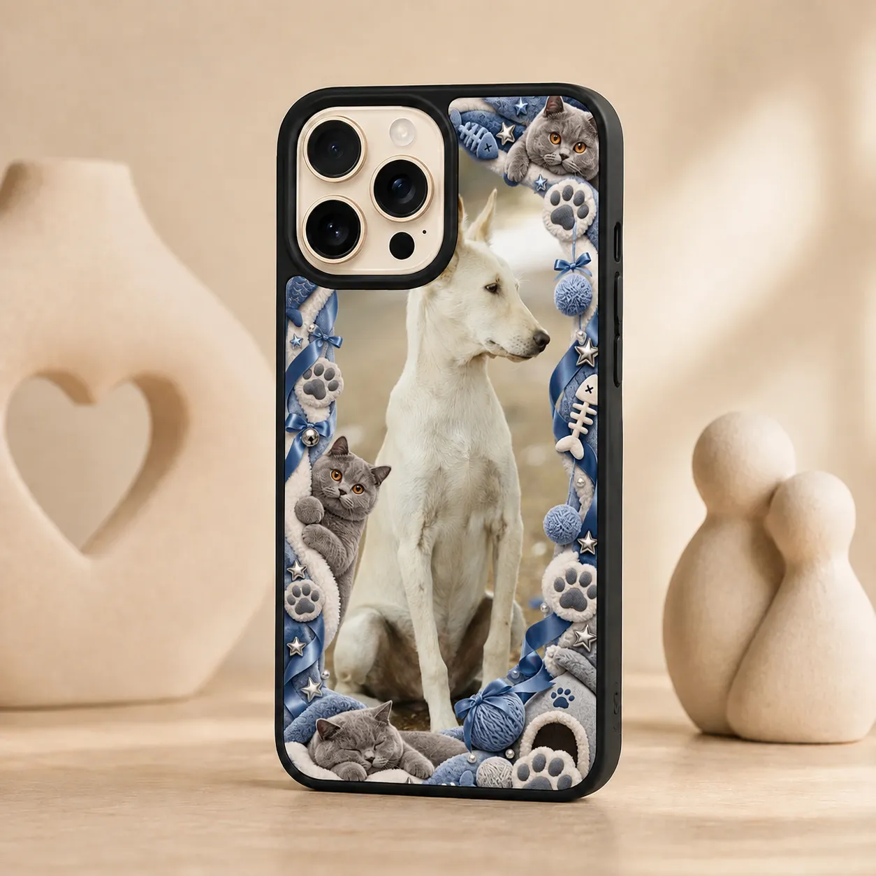 Çerçeveli Kedi Köpek Kılıfı tasarım örneği