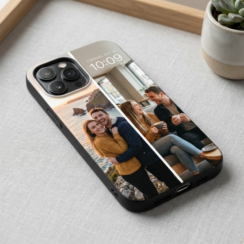 İki Anı Yan Yana sevgili telefon kılıfı örneği